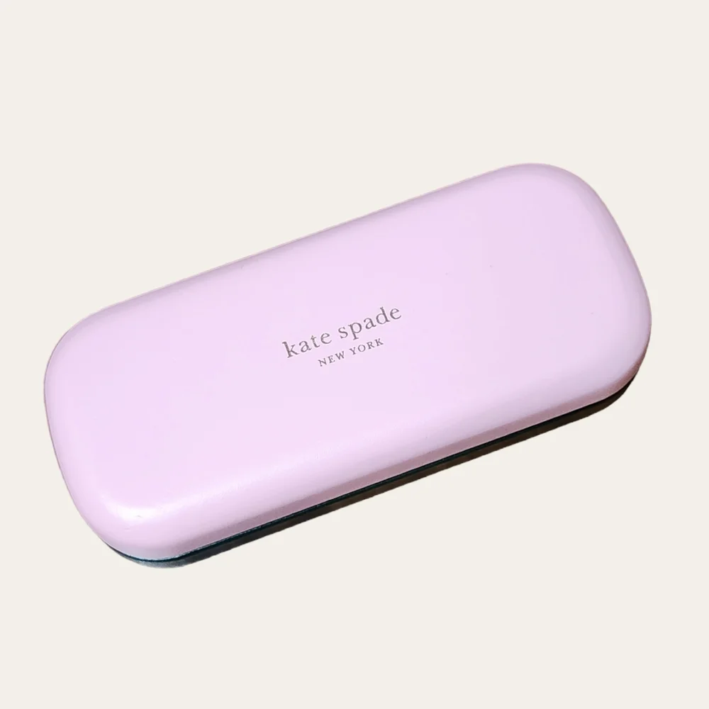 Kate Spade Pink Green Hardshell Sunglasses Case